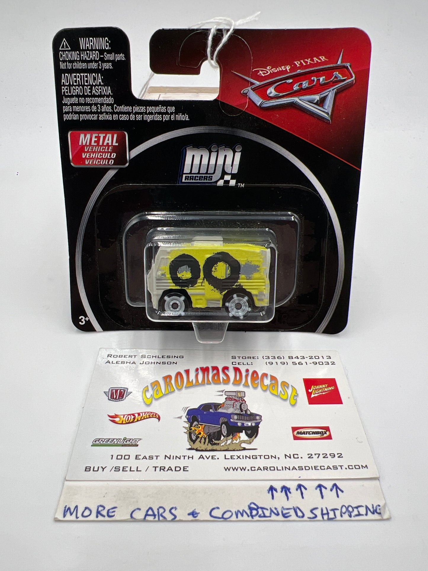 Disney Pixar Cars Mini Racers Arvy White/Yellow 140A