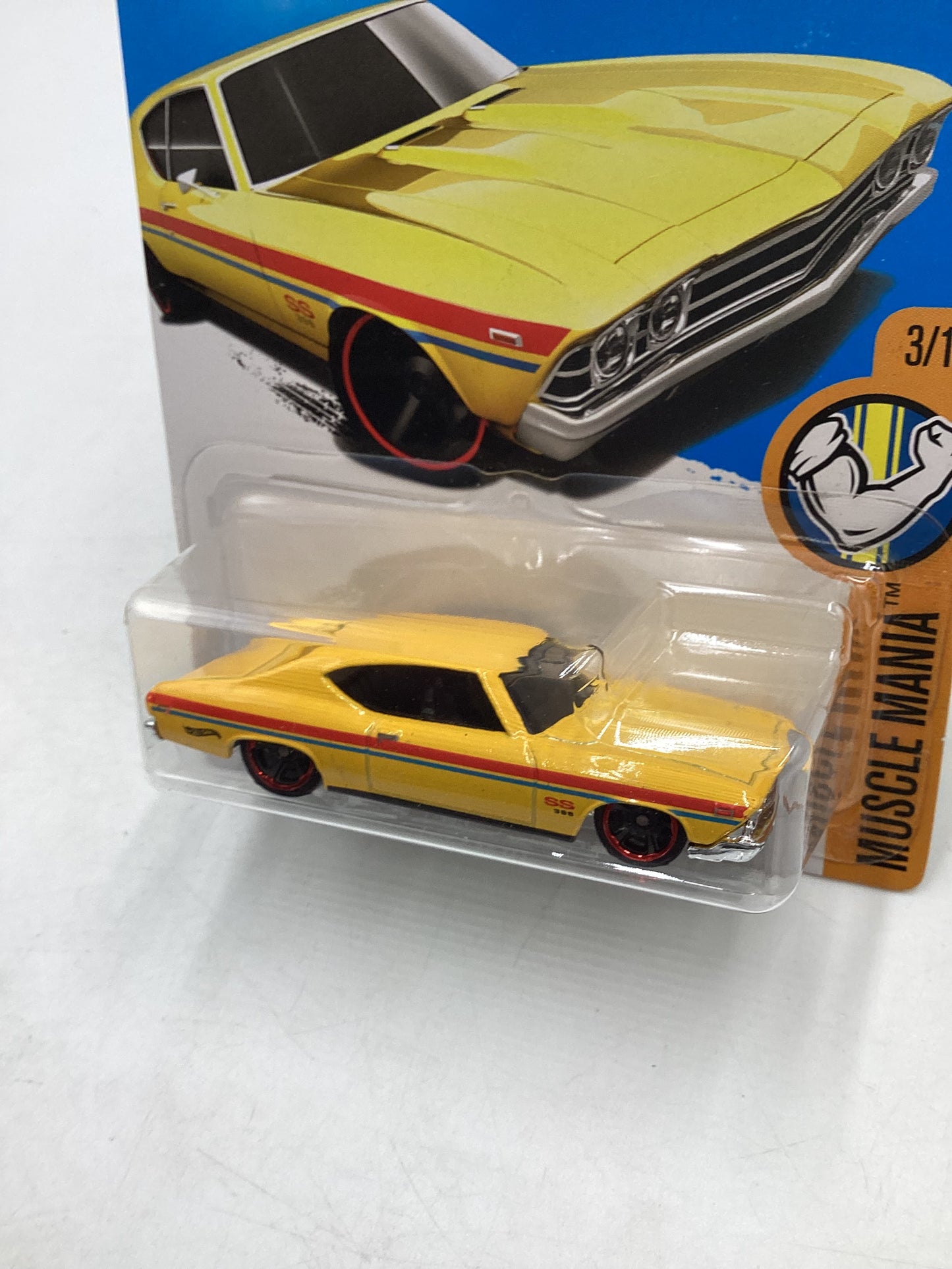2017 Hot wheels #263 69 Chevelle SS 396 Yellow 13A