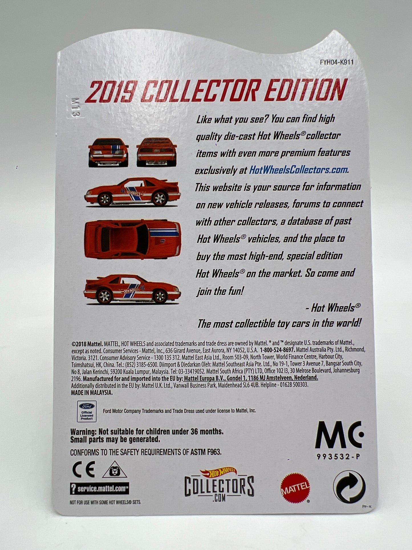 2019 Hot Wheels RLC Mail In #4 84 Mustang SVO Orange W/Protector