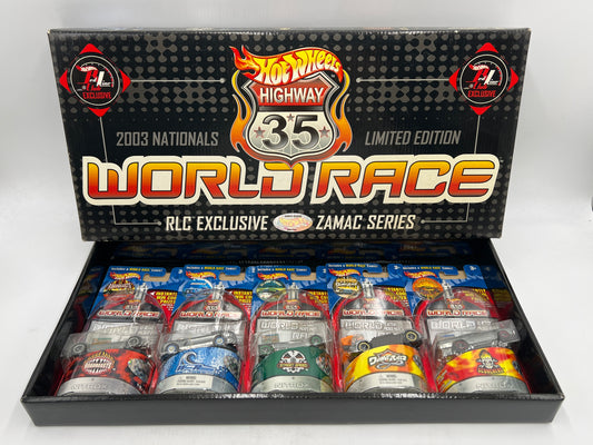 Hot Wheels 2003 Nationals RLC Exclusive #863/2000 Highway 35 World Race Zamac Set VHTF