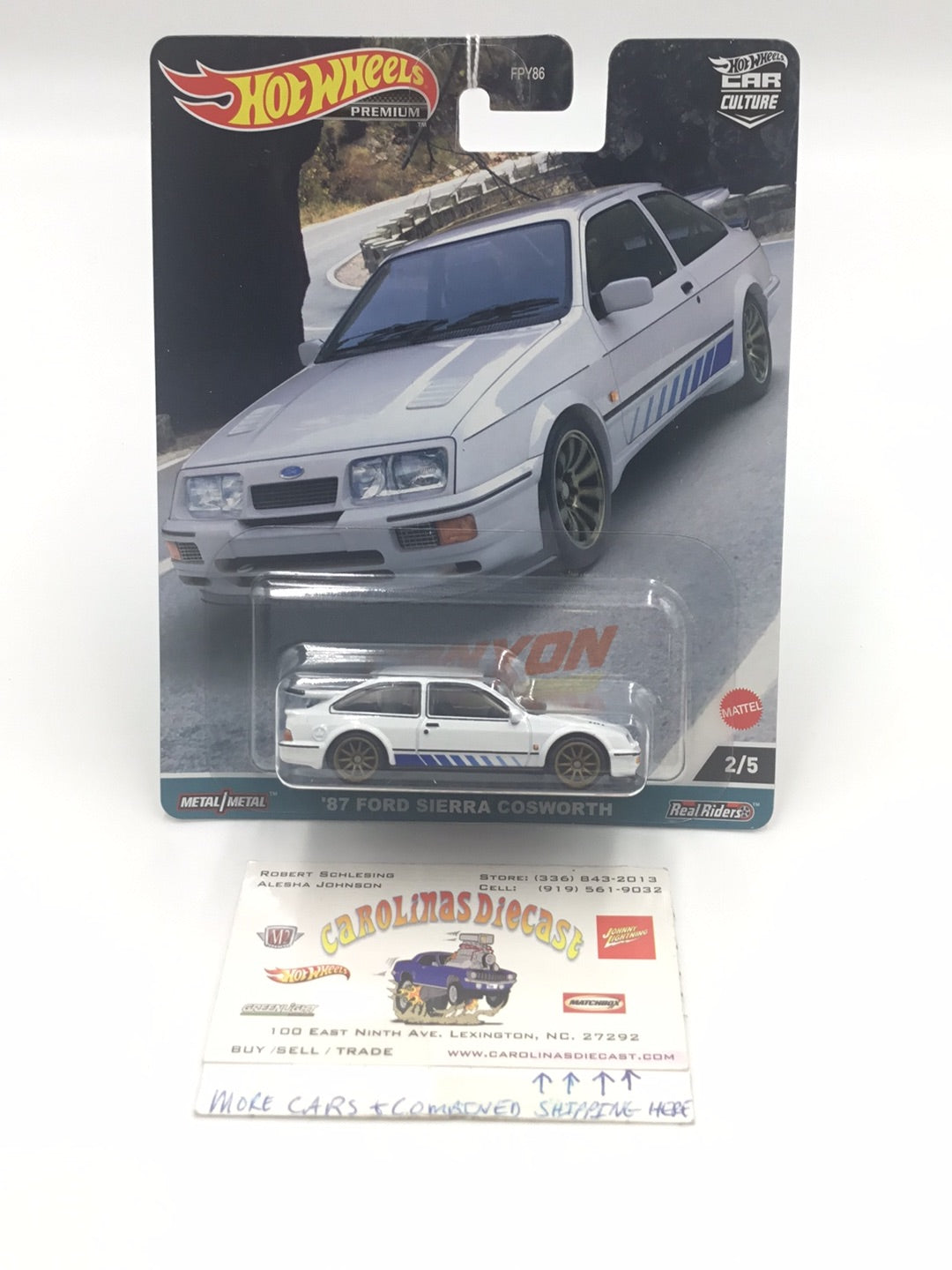 2023 Hot wheels car culture Canyon Warriors #2 87 Ford Sierra Cosworth 2/5 244G