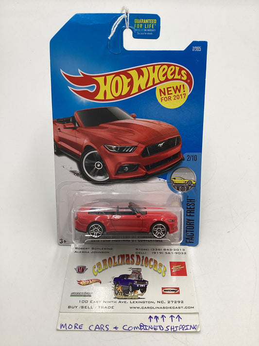 2017 Hot Wheels Factory Fresh #7 2015 Ford Mustang GT Convertible Red