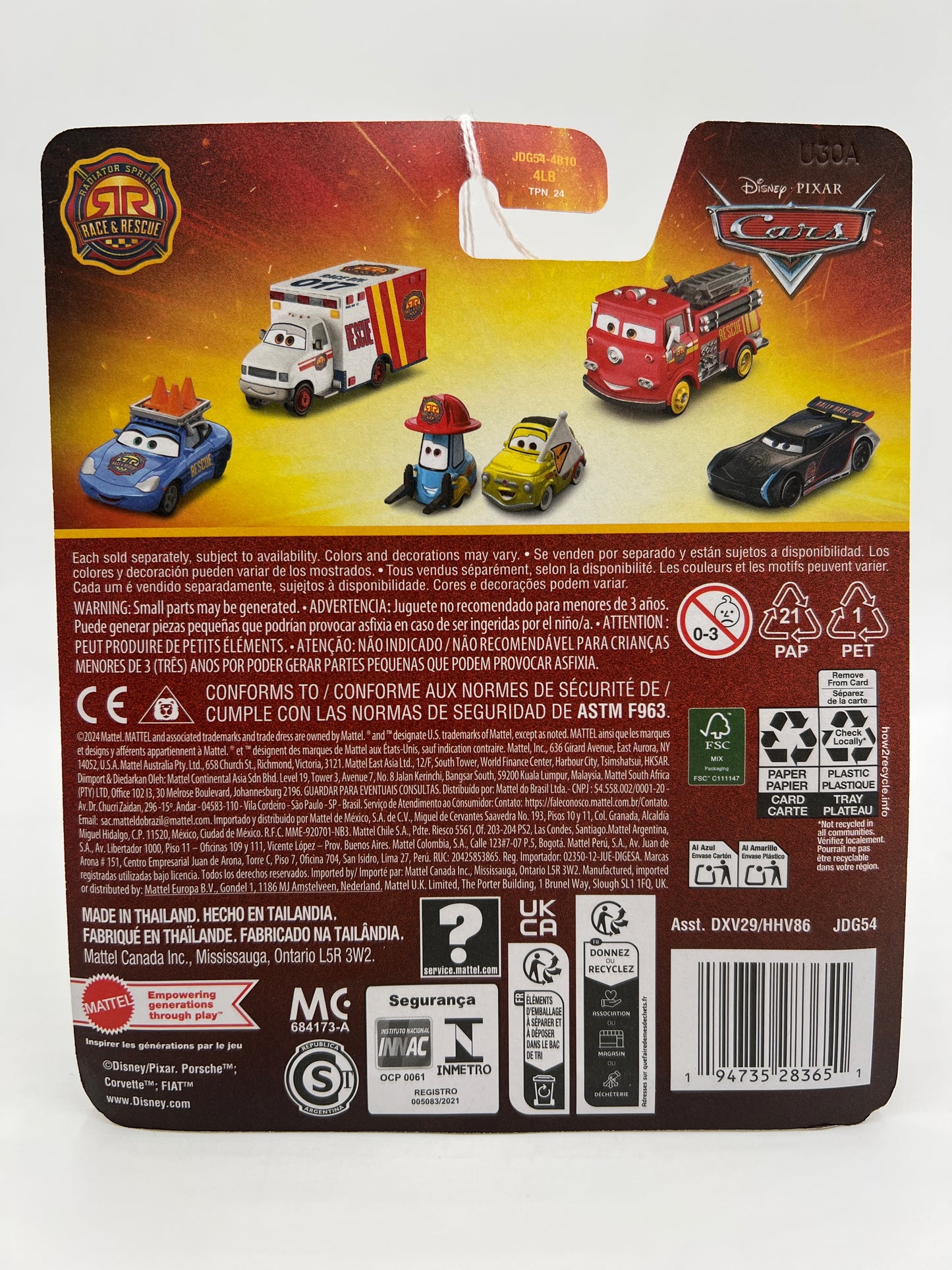 2025 Disney Pixar Cars Radiator Springs Race & Rescue Jeff Corvette 141E