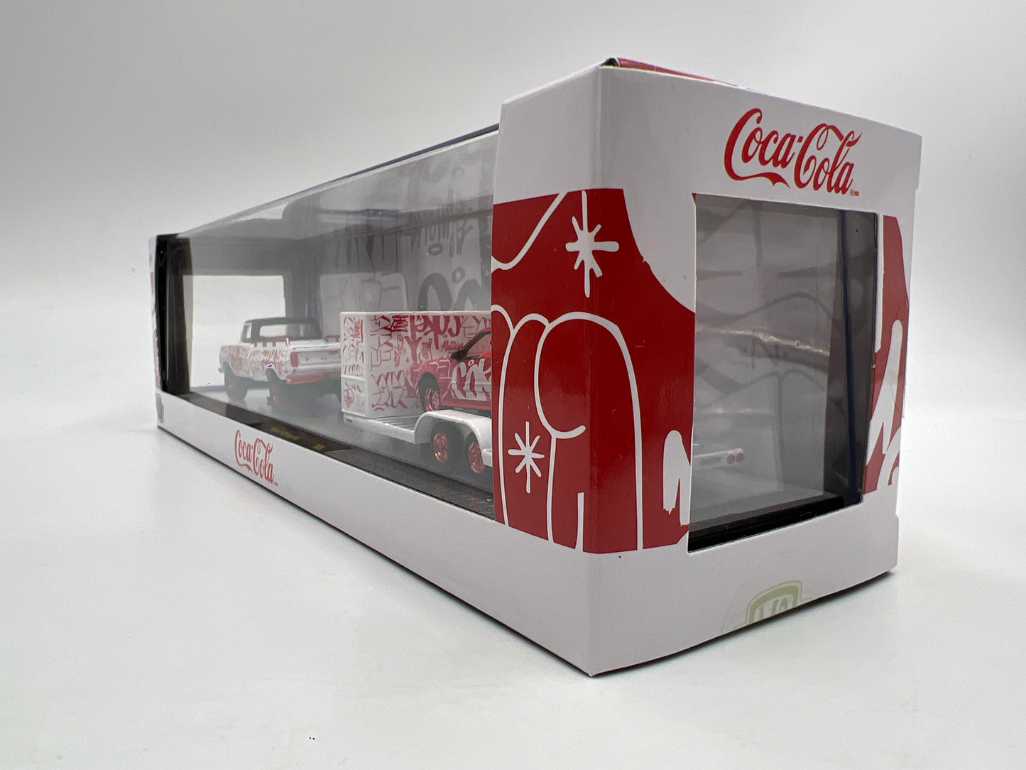 2025 M2 Machines Auto Haulers Coca Cola CHASE 1969 Ford F-100 Ranger 4x4 & 1990 Ford Mustang GT TW39