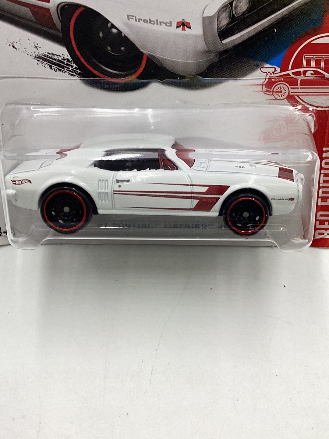 2017 Hot wheels Red edition 67 Pontiac Firebird 400 (card not perfect) 150i