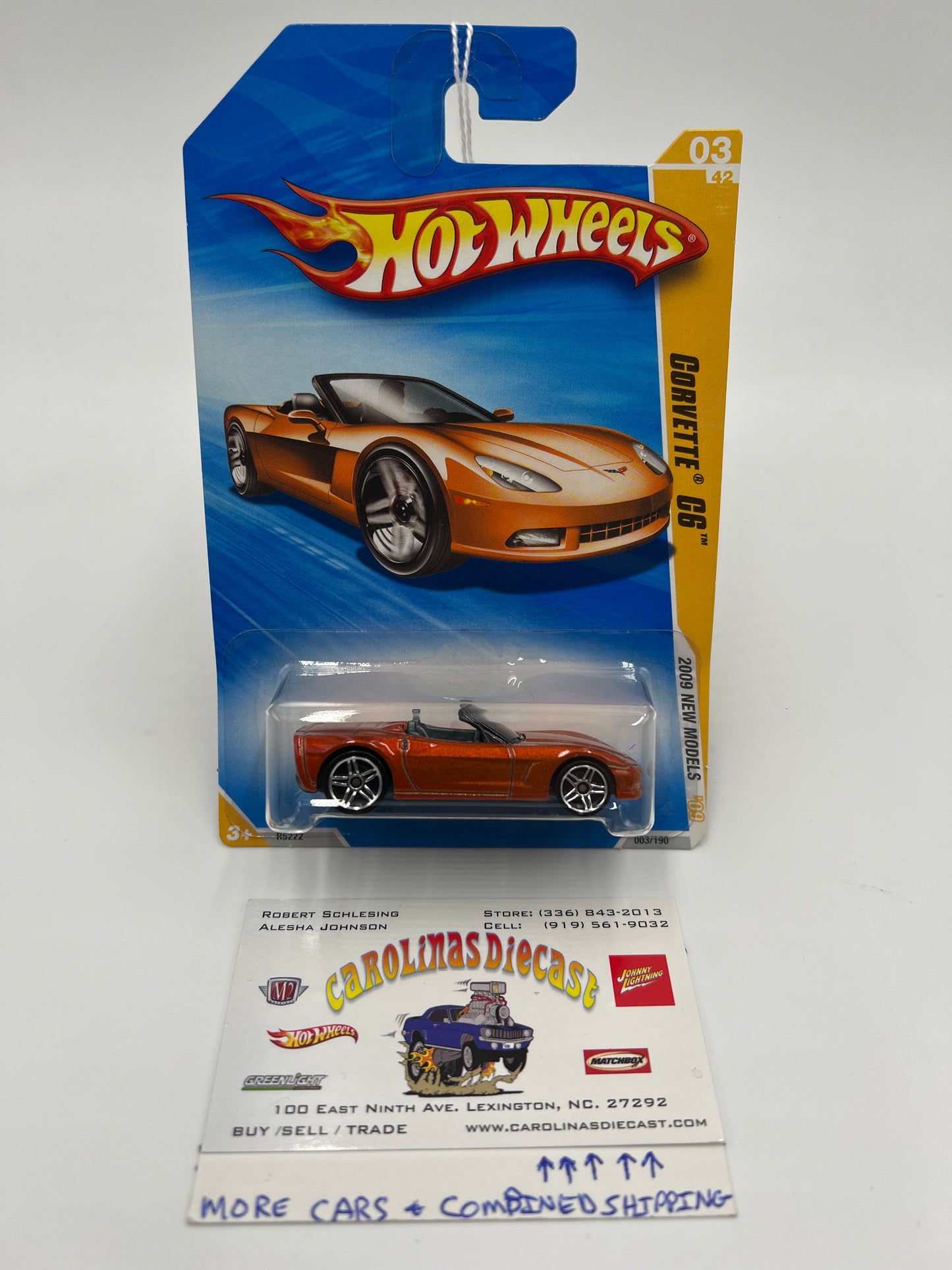 2009 Hot Wheels New Models #3 Corvette C6 Orange 17D