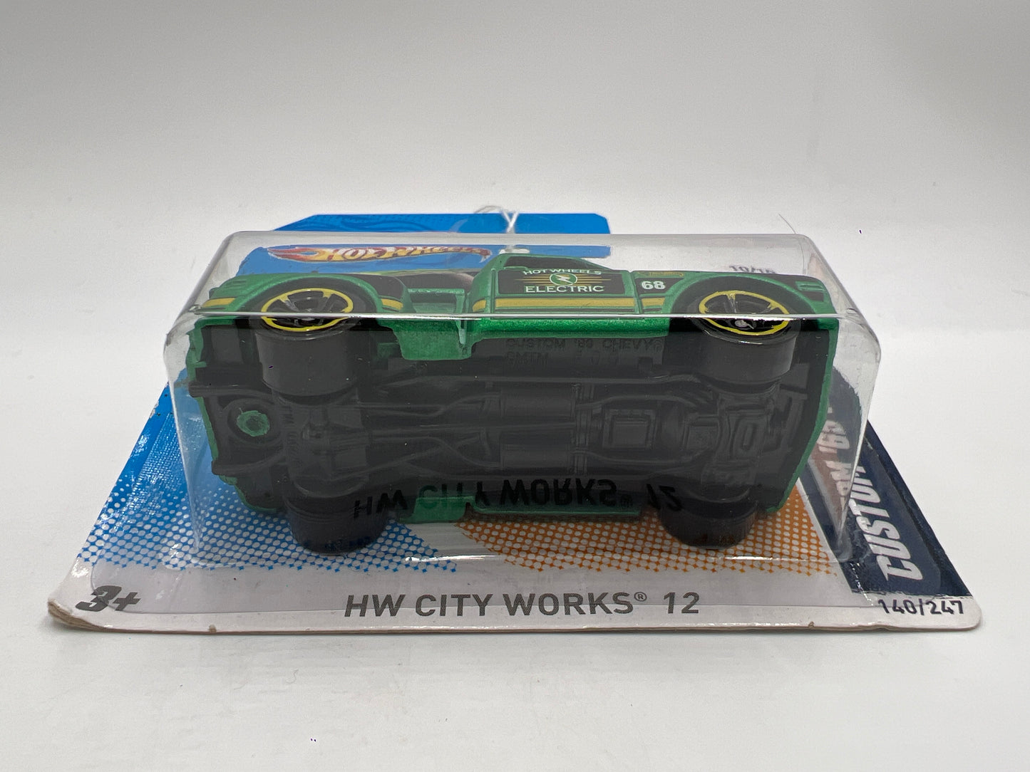 2012 Hot Wheels Short Card HW City Works #140 Custom 69 Chevy Pickup Green
