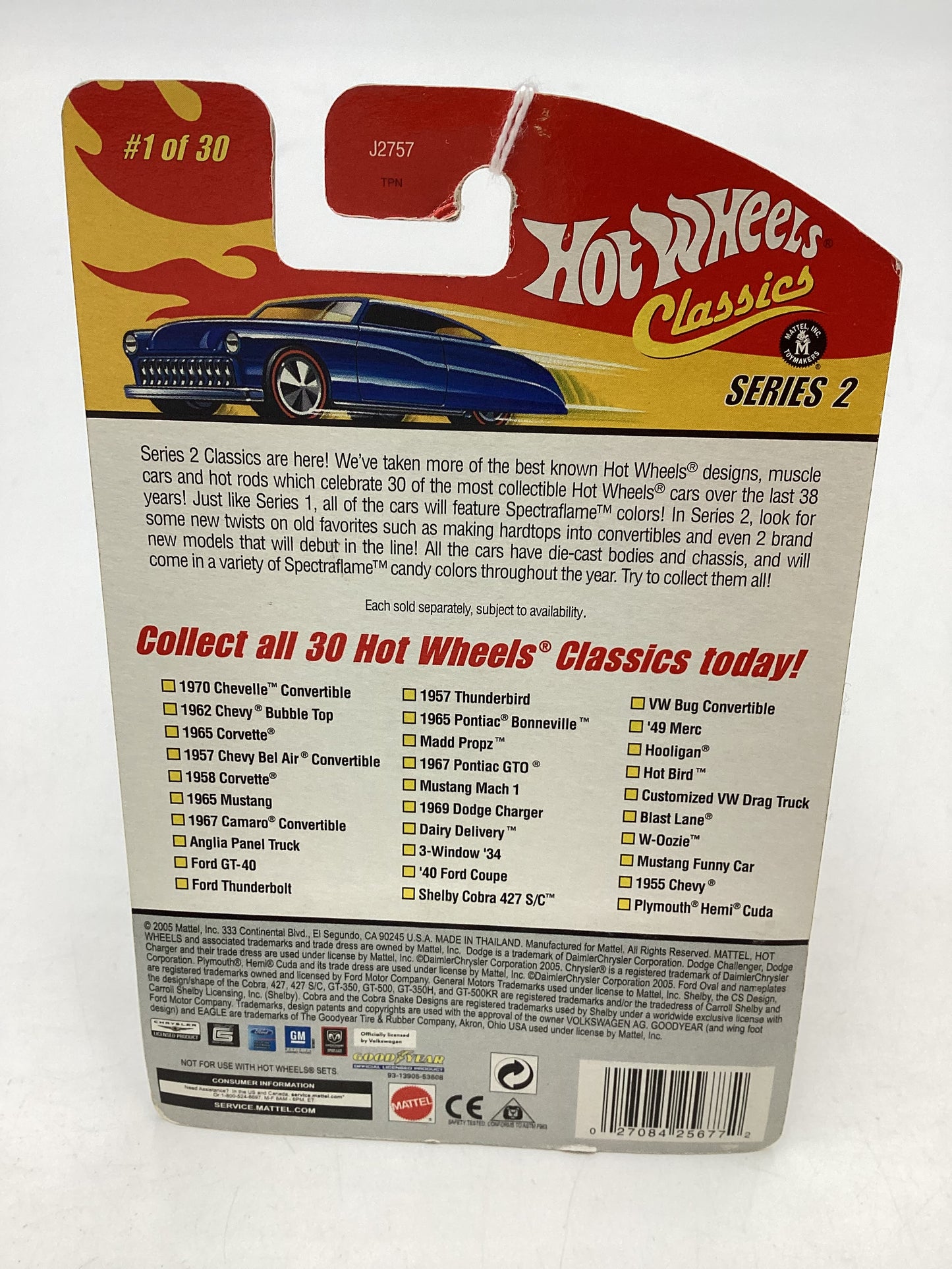 Hot Wheels Classics Series 2 #1 1970 Chevelle Convertible Red SR