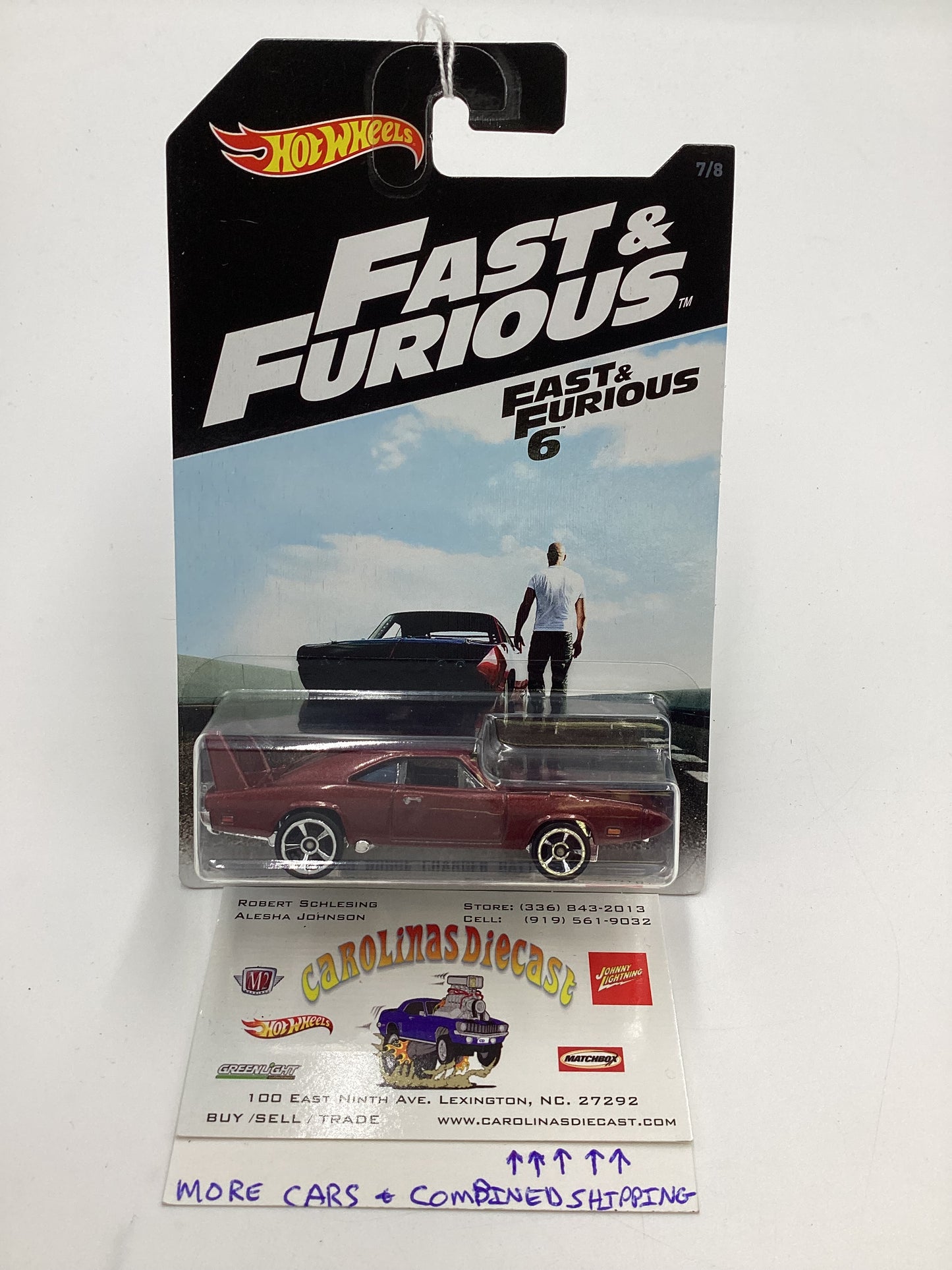 2016 Hot Wheels Fast & Furious #7 69 Dodge Charger Daytona Dark Red 70H