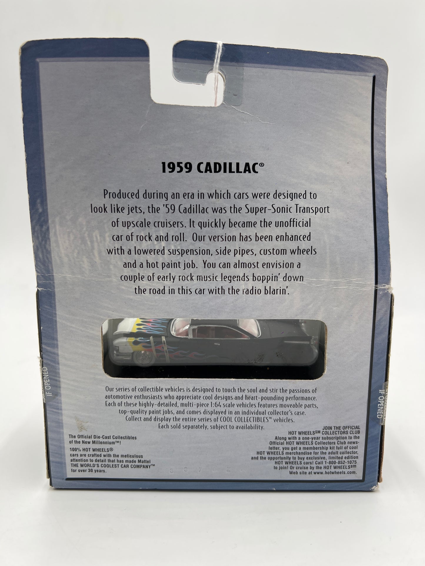 Hot Wheels Black Box 100% 1959 Cadillac Matte Black (Box Not Perfect) SR