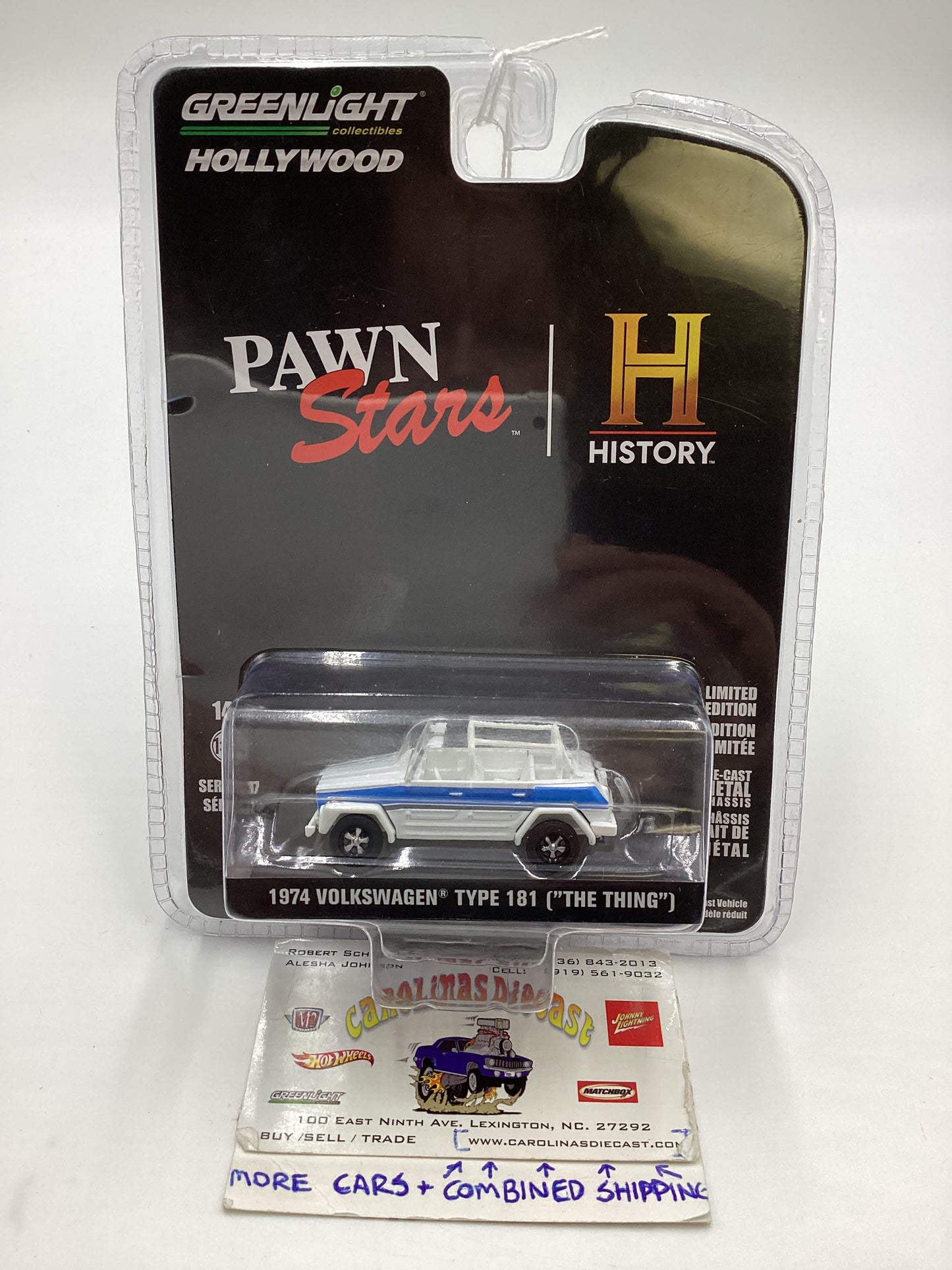 Greenlight Hollywood Pawn Stars Series 37 1974 Volkswagen Type 181 The Thing White 179D