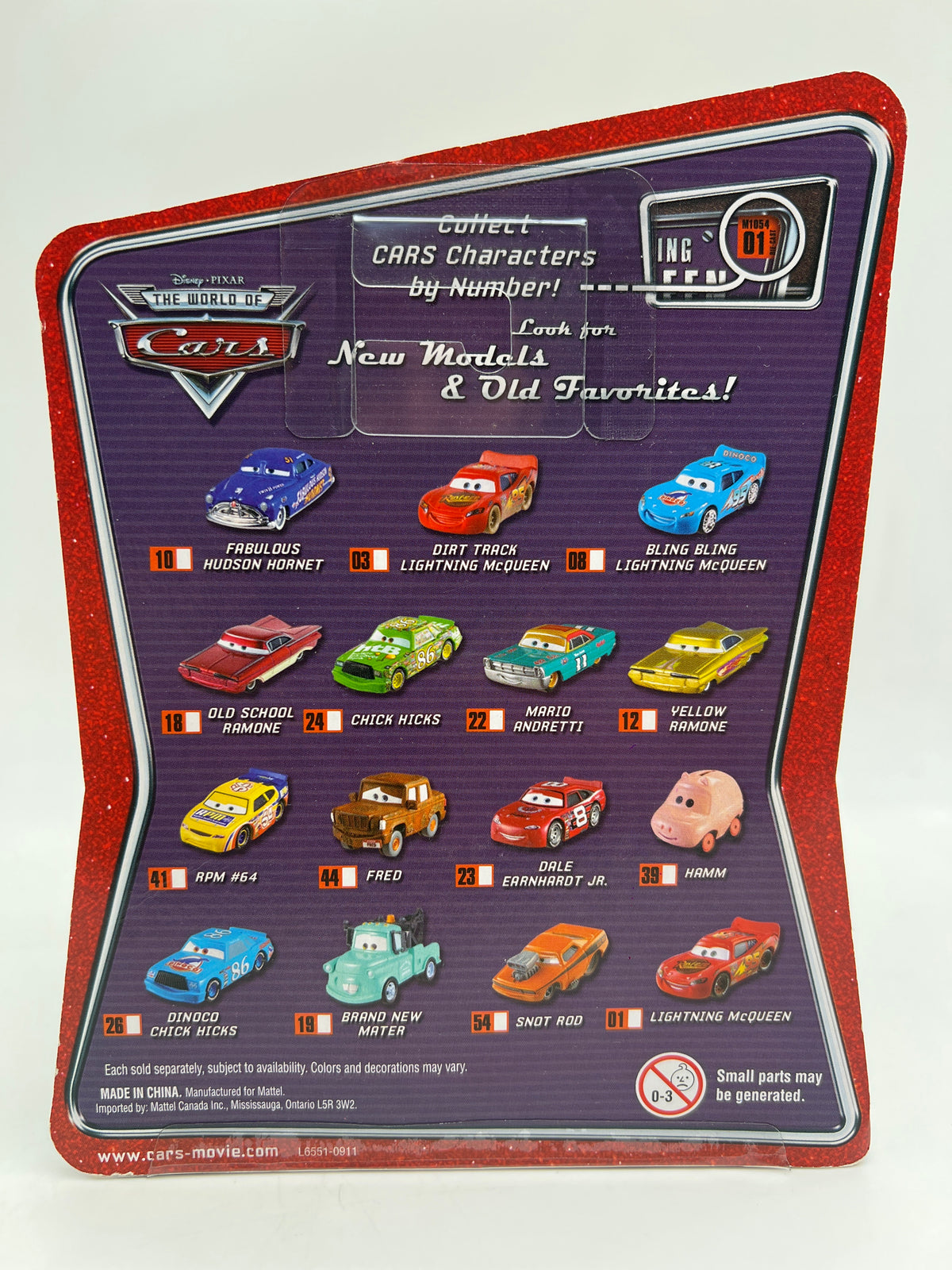 Disney Pixar The World Of Cars #8 Bling Bling Lightning McQueen 137A