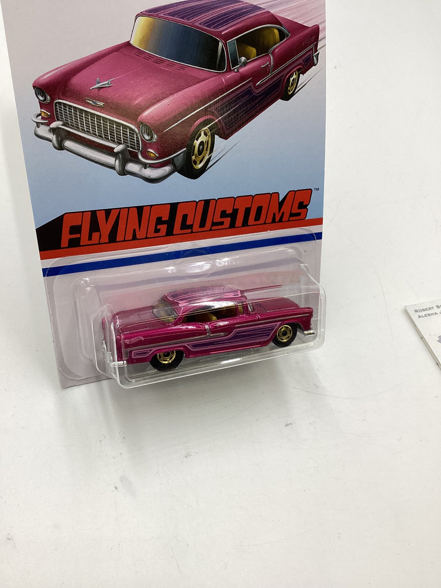 Hot Wheels Target Exclusive Flying Customs 55 Chevy Pink