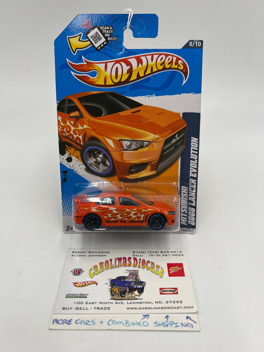 2012 HW Heat Fleet #158 Mitsubishi 2008 Lancer Evolution Orange 91B