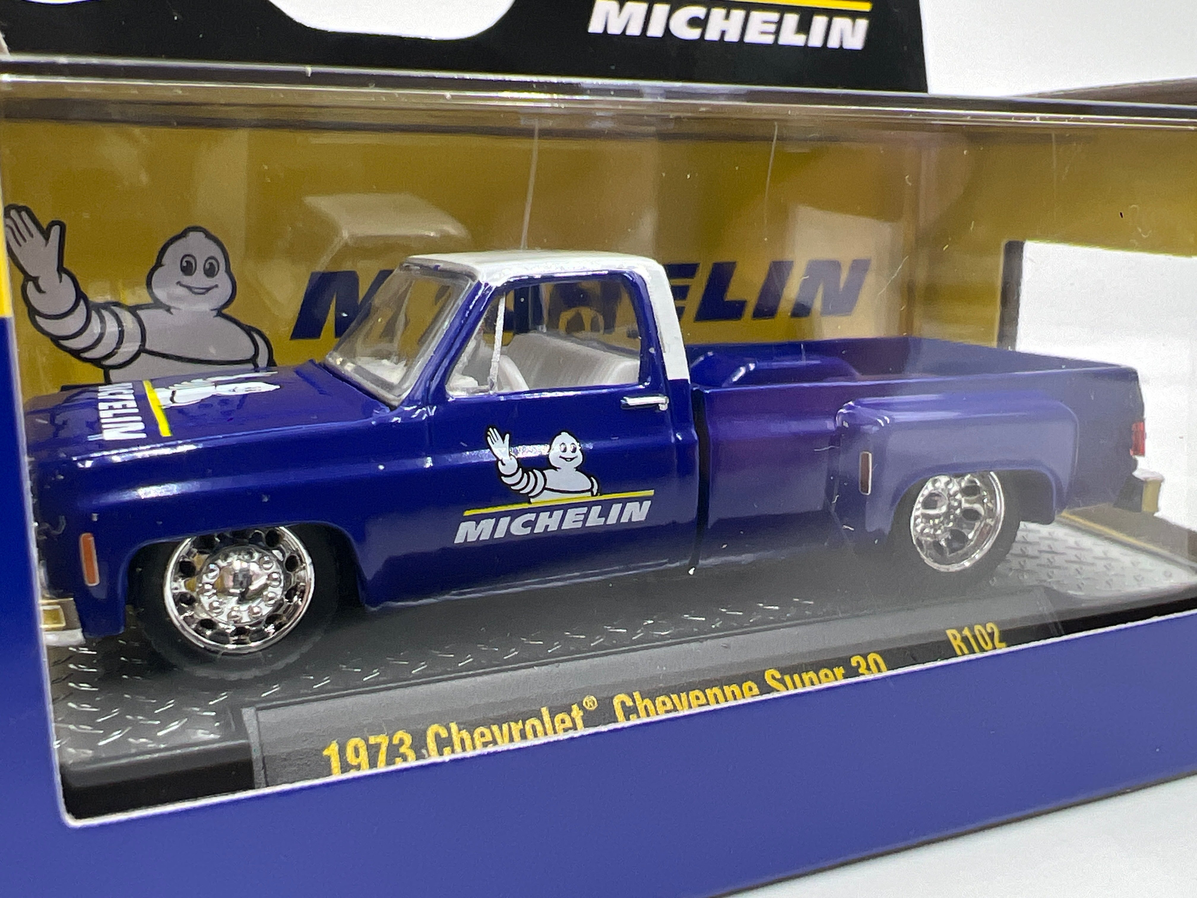 2025 M2 Machines Michelin 1973 Chevrolet Cheyenne Super 30 Blue