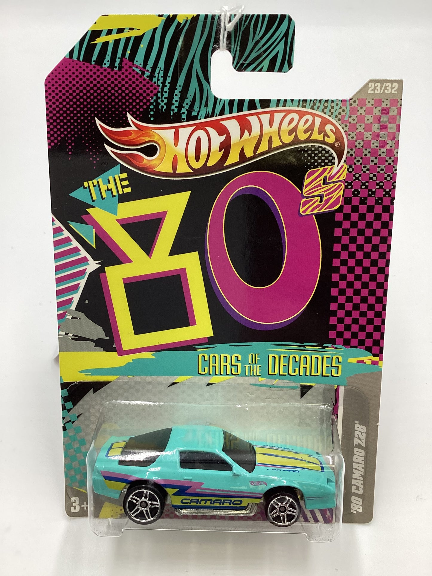 2011 Hot Wheels Cars of the Decades The 80s #23 80 Camaro Z28 Light Blue 157G