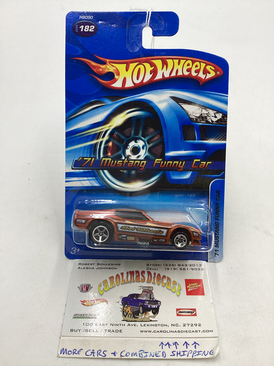 2005 Hot Wheels #182 Orange 71 Mustang Funny Car 24H