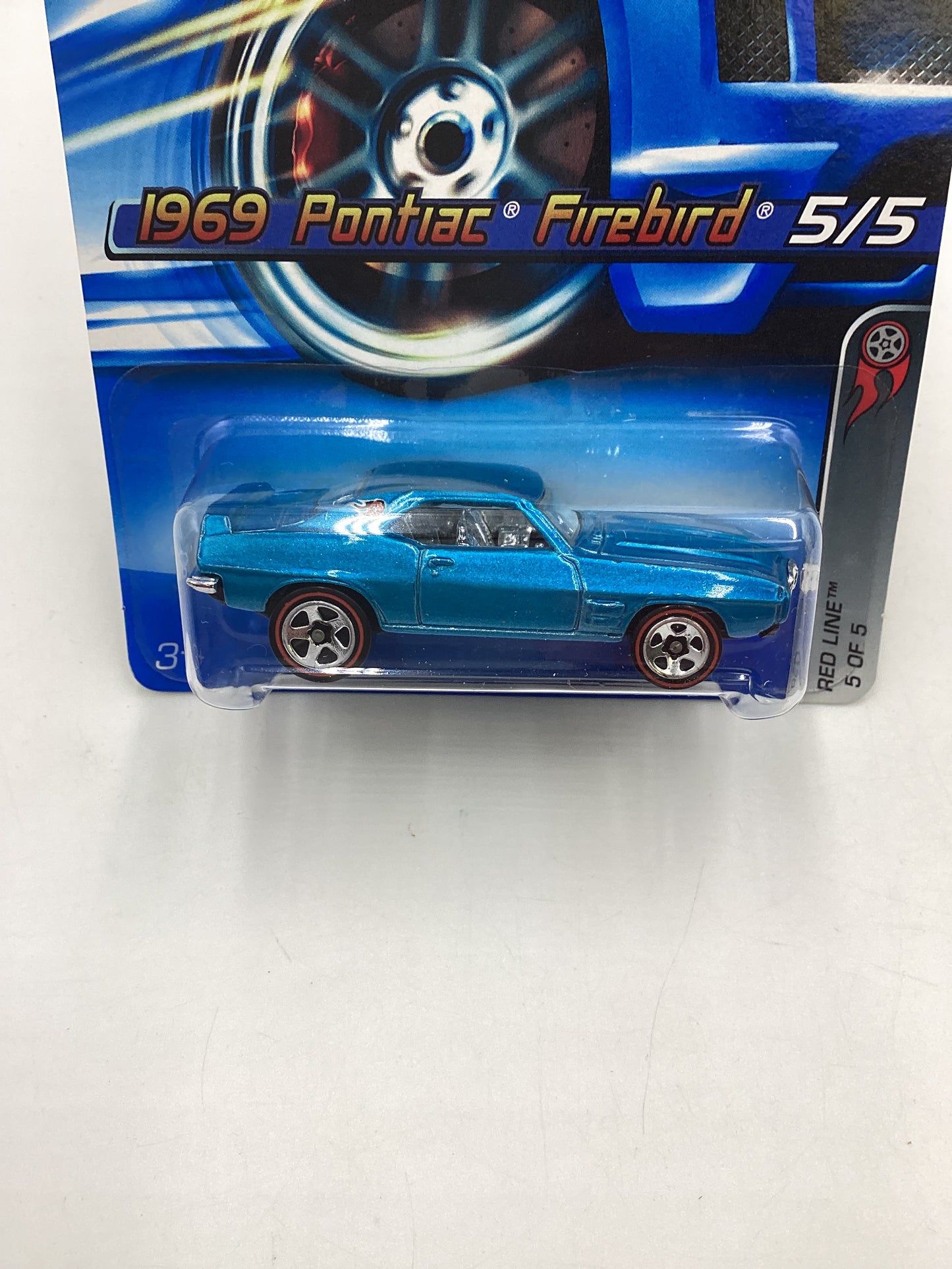 2006 Hot wheels #100 1969 Pontiac Firebird redline Blue 37D