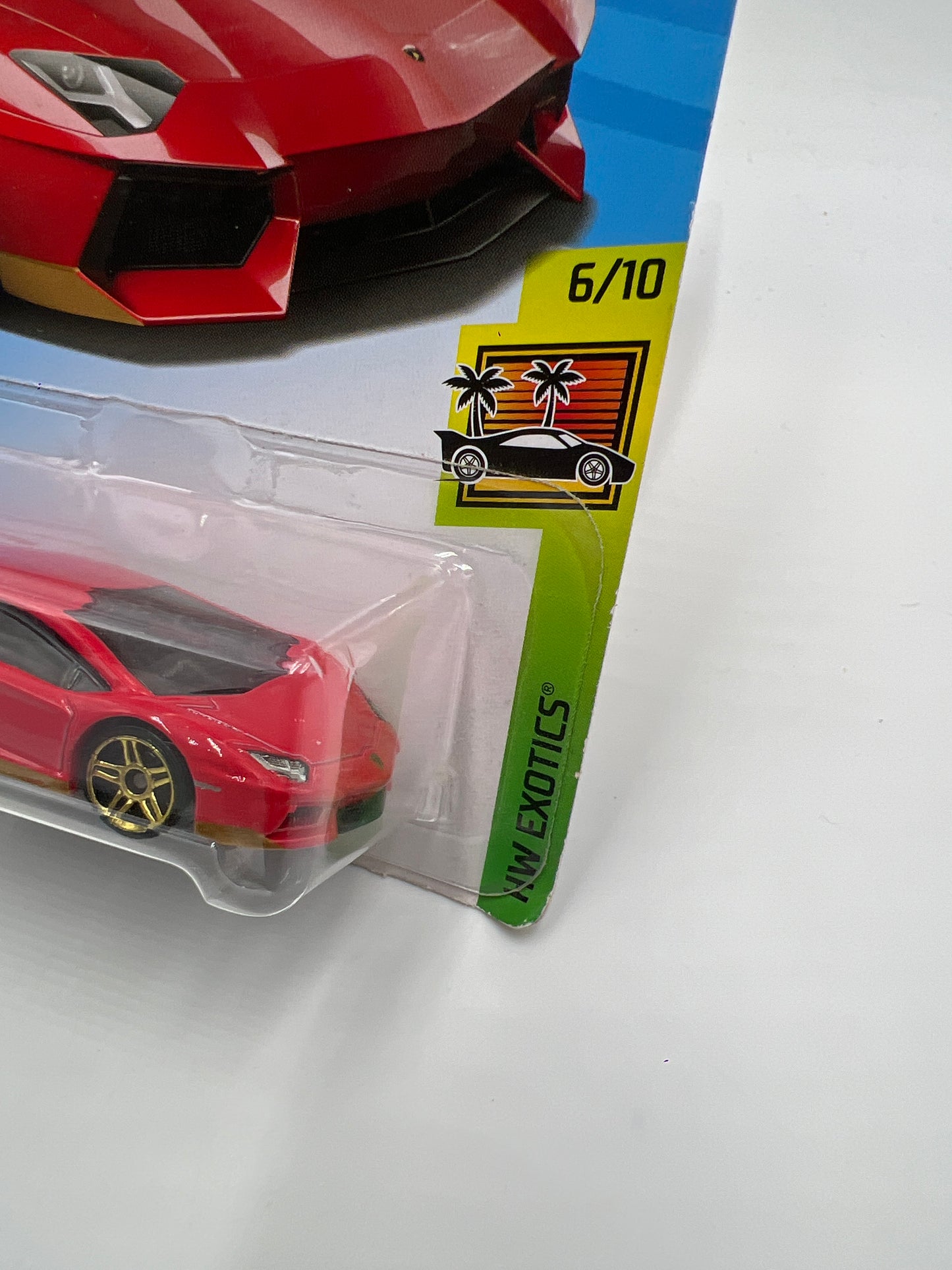 2018 Hot Wheels Exotics #239 Lamborghini Aventador Miura Homage Red 102B