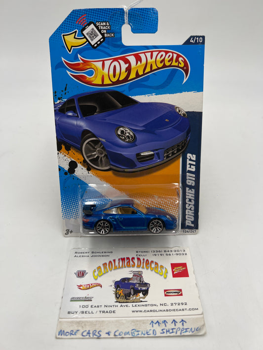 2012 Hot Wheels All Stars #124 Porsche 911 GT2 Blue