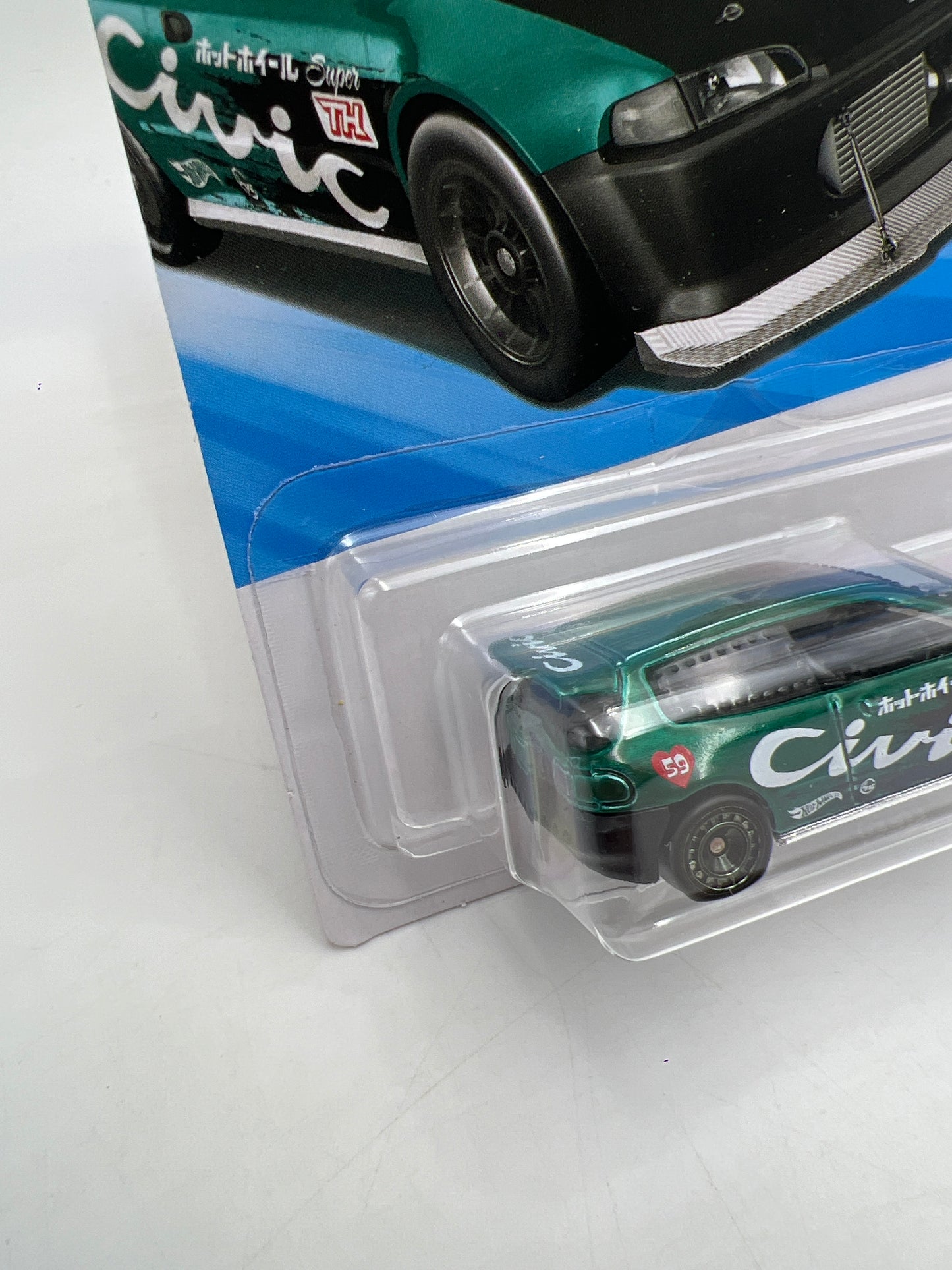 2026 Hot Wheels Super Treasure Hunt #159 Honda Civic Custom Green W/Protector
