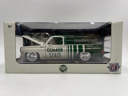 M2 Machines 1/24 Quaker State 1973 Chevrolet Cheyenne 10 Green/White R133 Bad Box