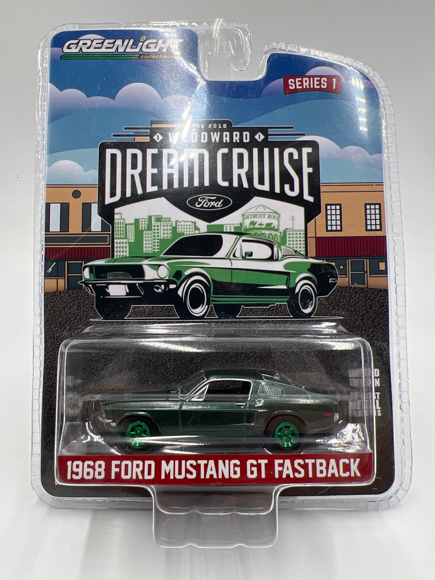 Greenlight Woodward Dream Cruise Series 1 CHASE 1968 Ford Mustang GT Fastback Green