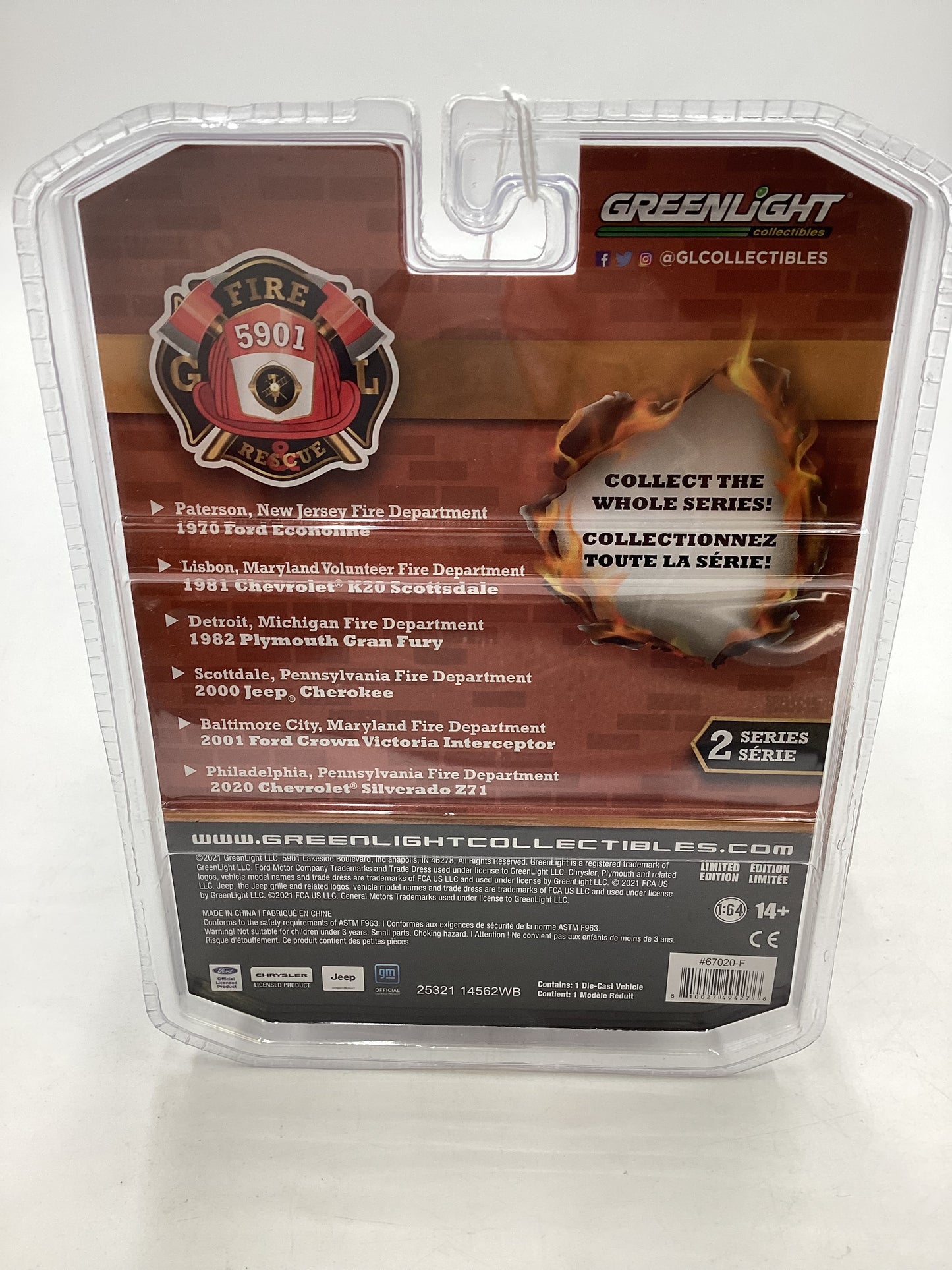 Greenlight Fire and Rescue Series 2 2020 Chevrolet Silverado Z71 Philadelphia Pennsylvania Fire Department 175G