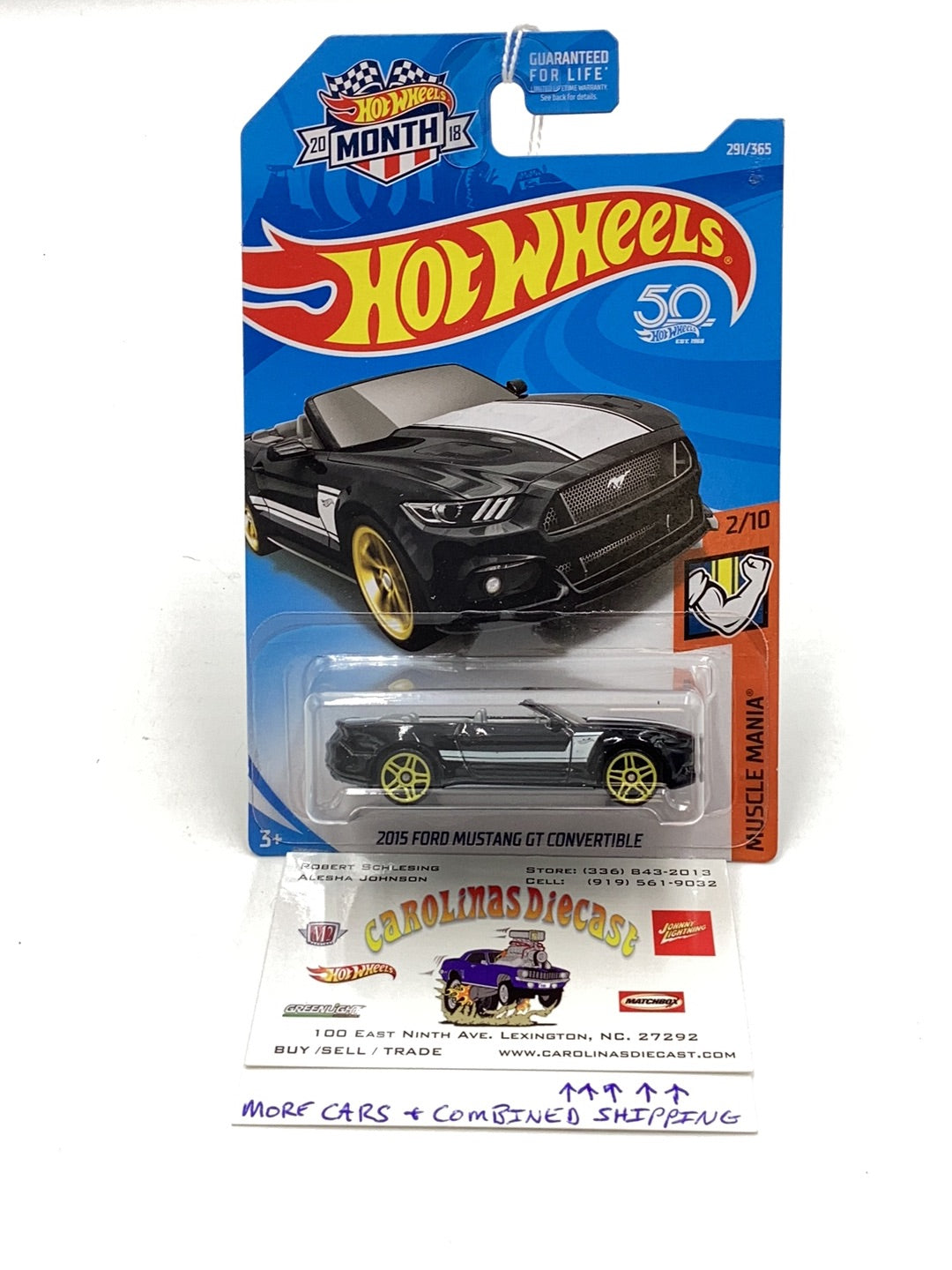 2018 Hot Wheels #291 2015 Ford Mustang GT Convertible 30D