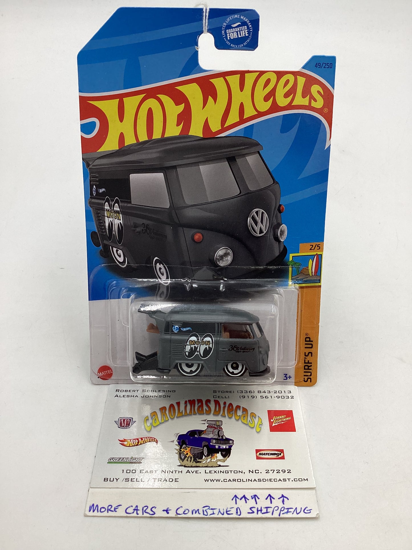 2023 Hot wheels Surfs Up #49 Kool Kombi Mooneyes Gray 97G