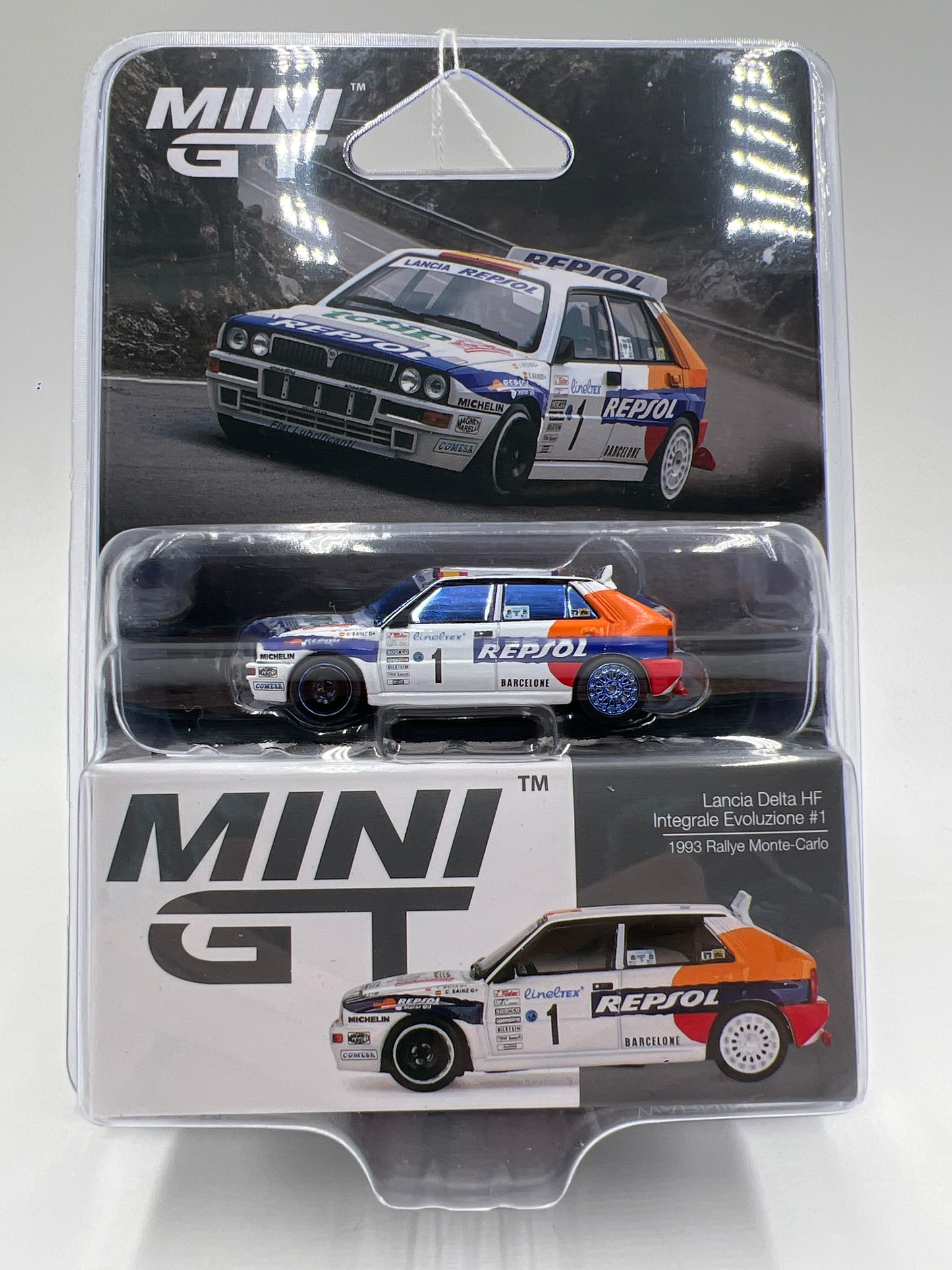 Mini GT #1131 CHASE Lancia Delta HF Integrale Evoluzione #1 1993 Rallye Monte-Carlo