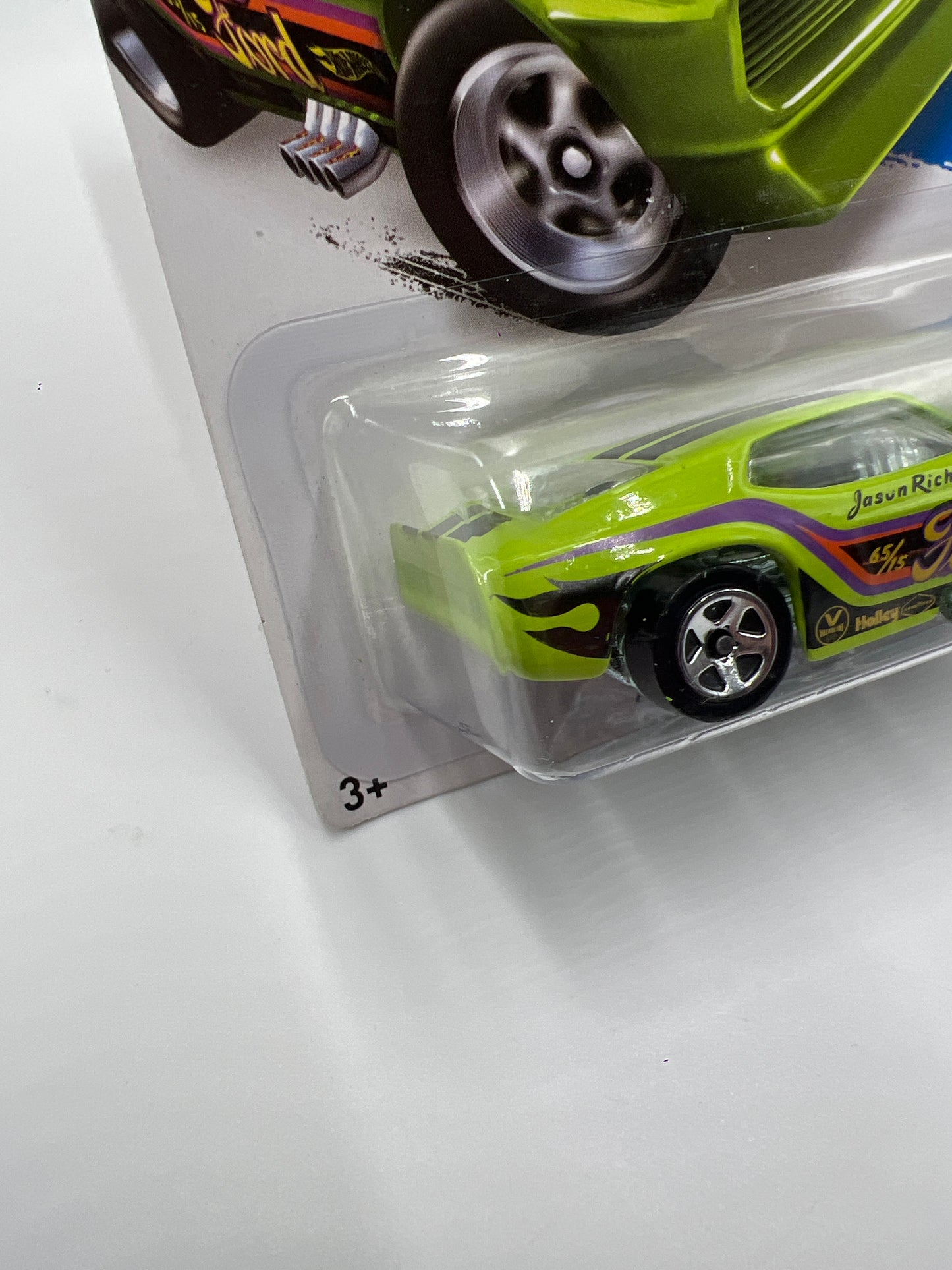 2014 Hot Wheels City #99 71 Mustang Funny Car Green (Card Not Perfect) 19C