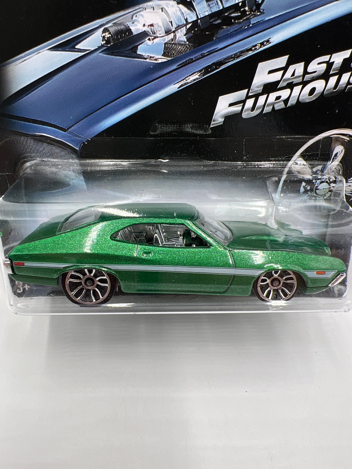 Hot Wheels Fast and Furious #5 5/8 72 Ford Gran Torino Sport Green 70G