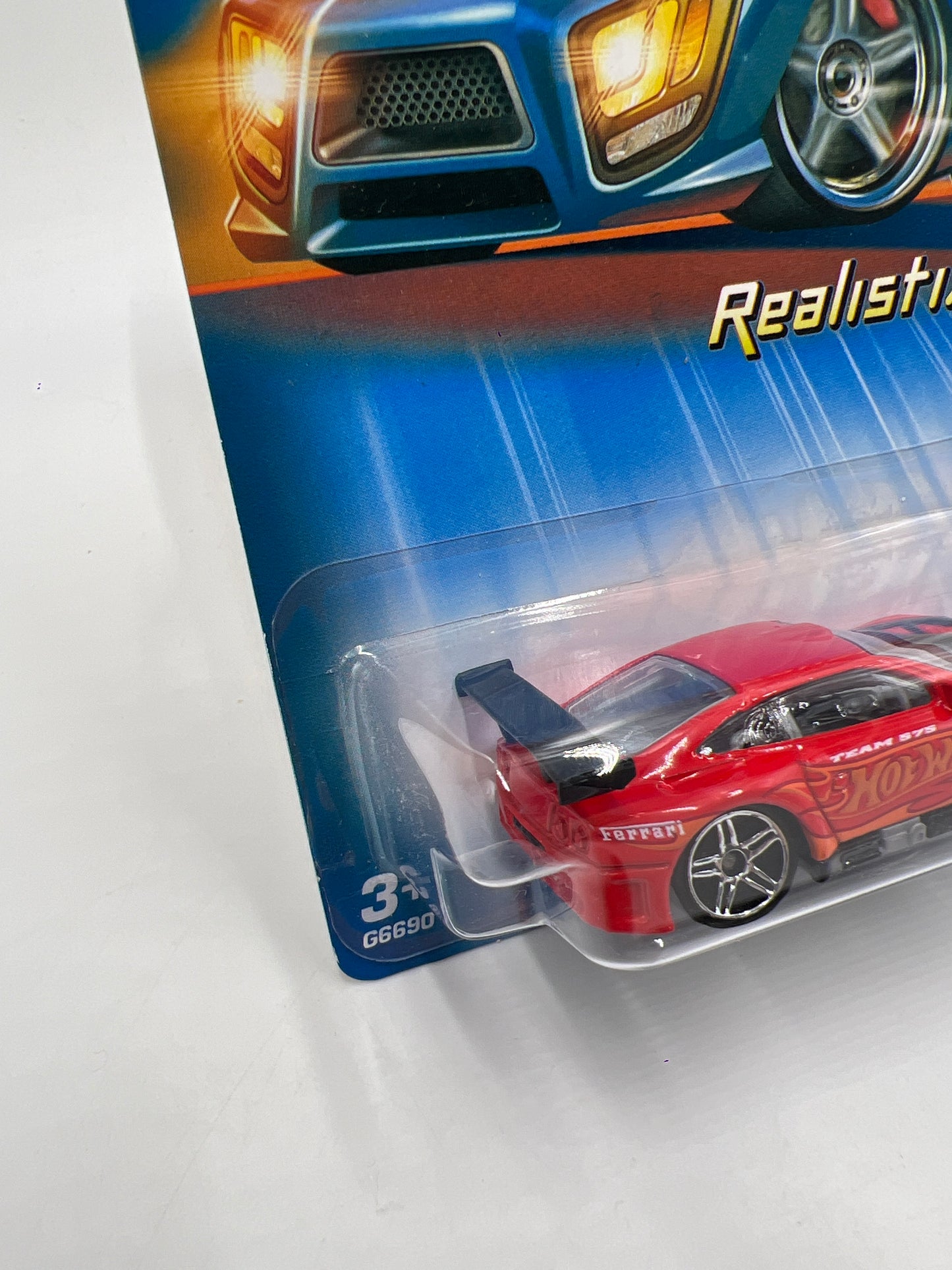 2005 Hot Wheels First Editions Realistix #3 Ferrari 575 GTC Red PR5 Wheels
