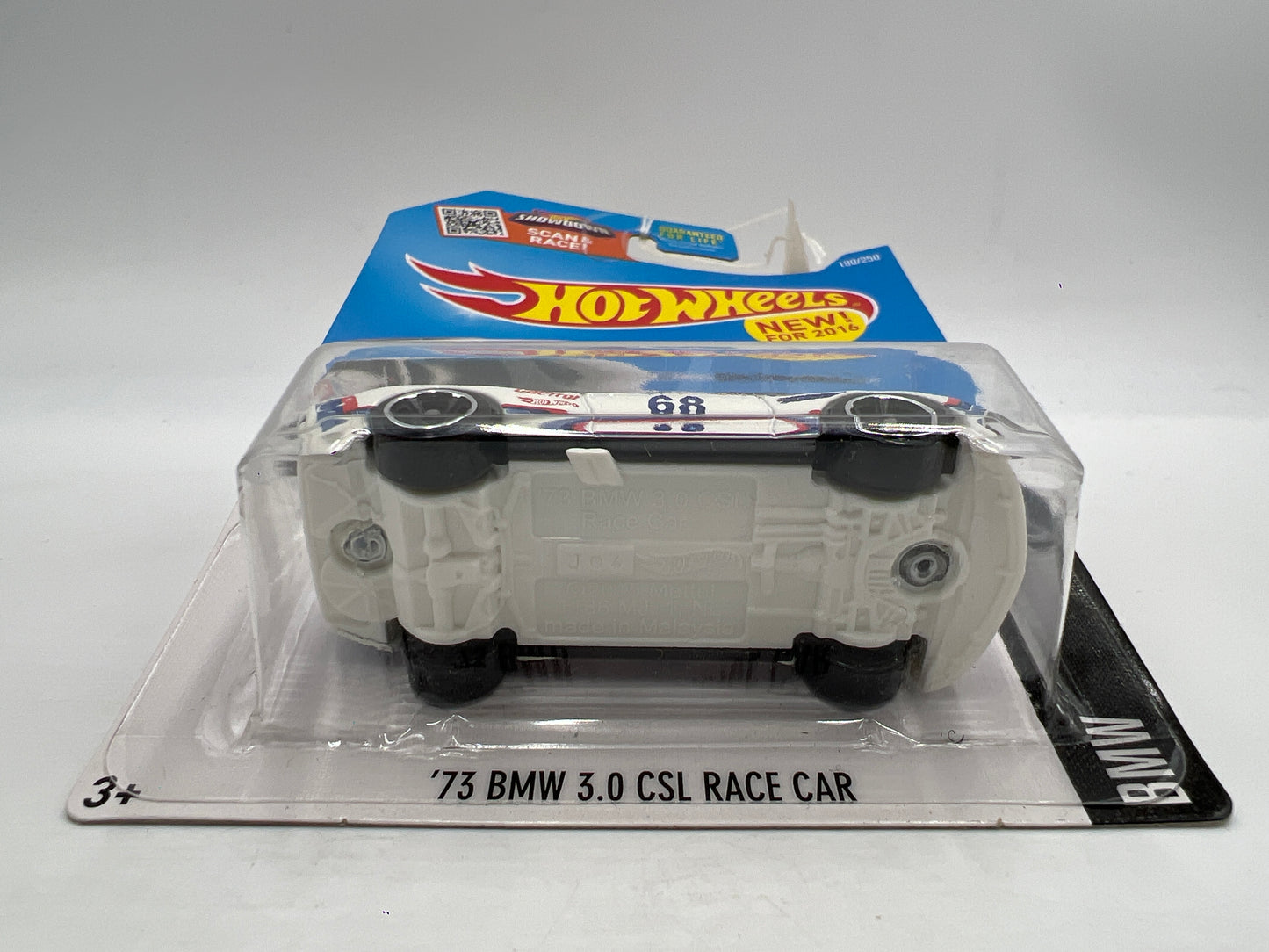 2016 Hot Wheels BMW #190 73 BMW 3.0 CSL Race Car White