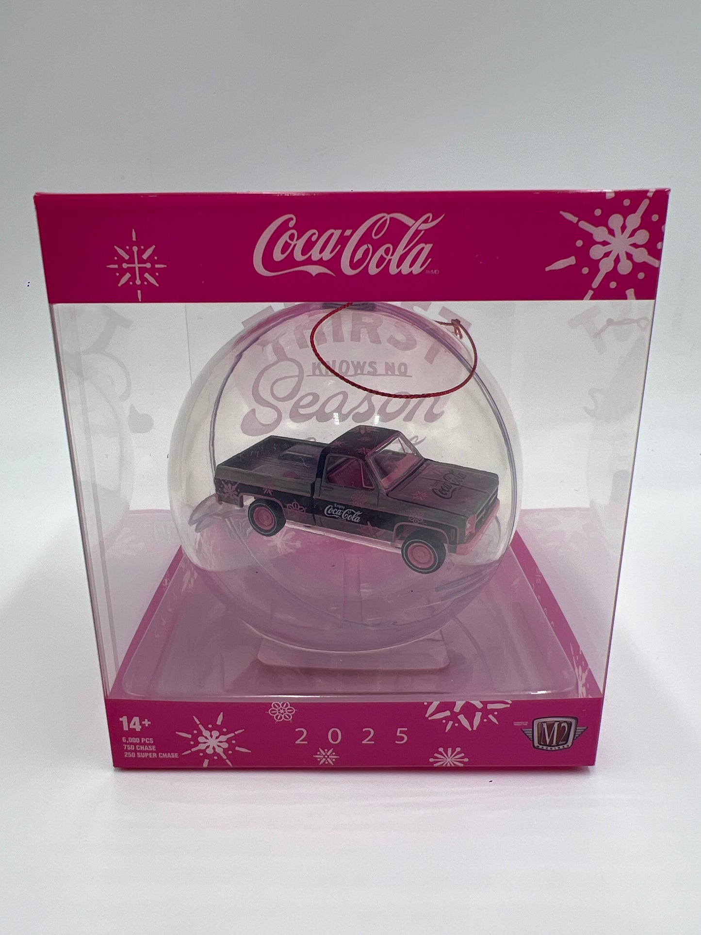 2025 M2 Machines Coca Cola Holiday Christmas Ornaments RAW CHASE 1/250 1976 GMC Sierra Grande 15