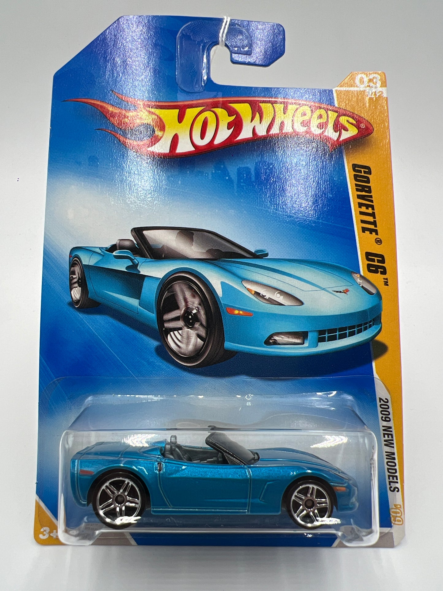 2009 Hot Wheels New Models #3 Corvette C6 Blue 13A