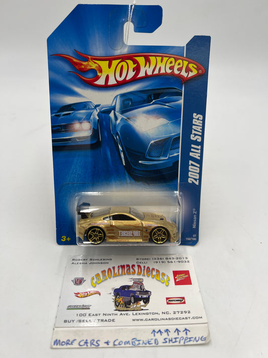 2007 Hot Wheels All Stars #152 Nissan Z Gold HTF PR5 Wheels