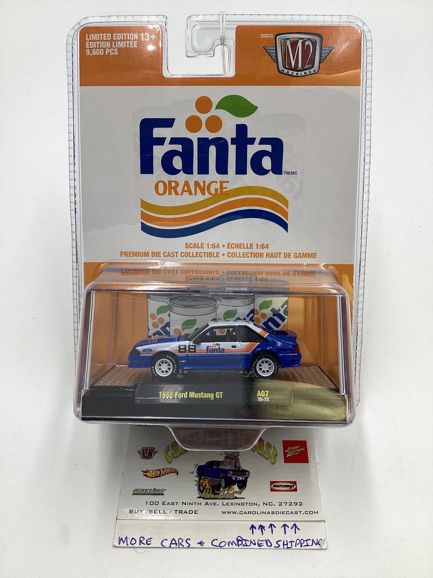 M2 Machines Fanta 1988 Ford Mustang GT Blue/White A07 203E