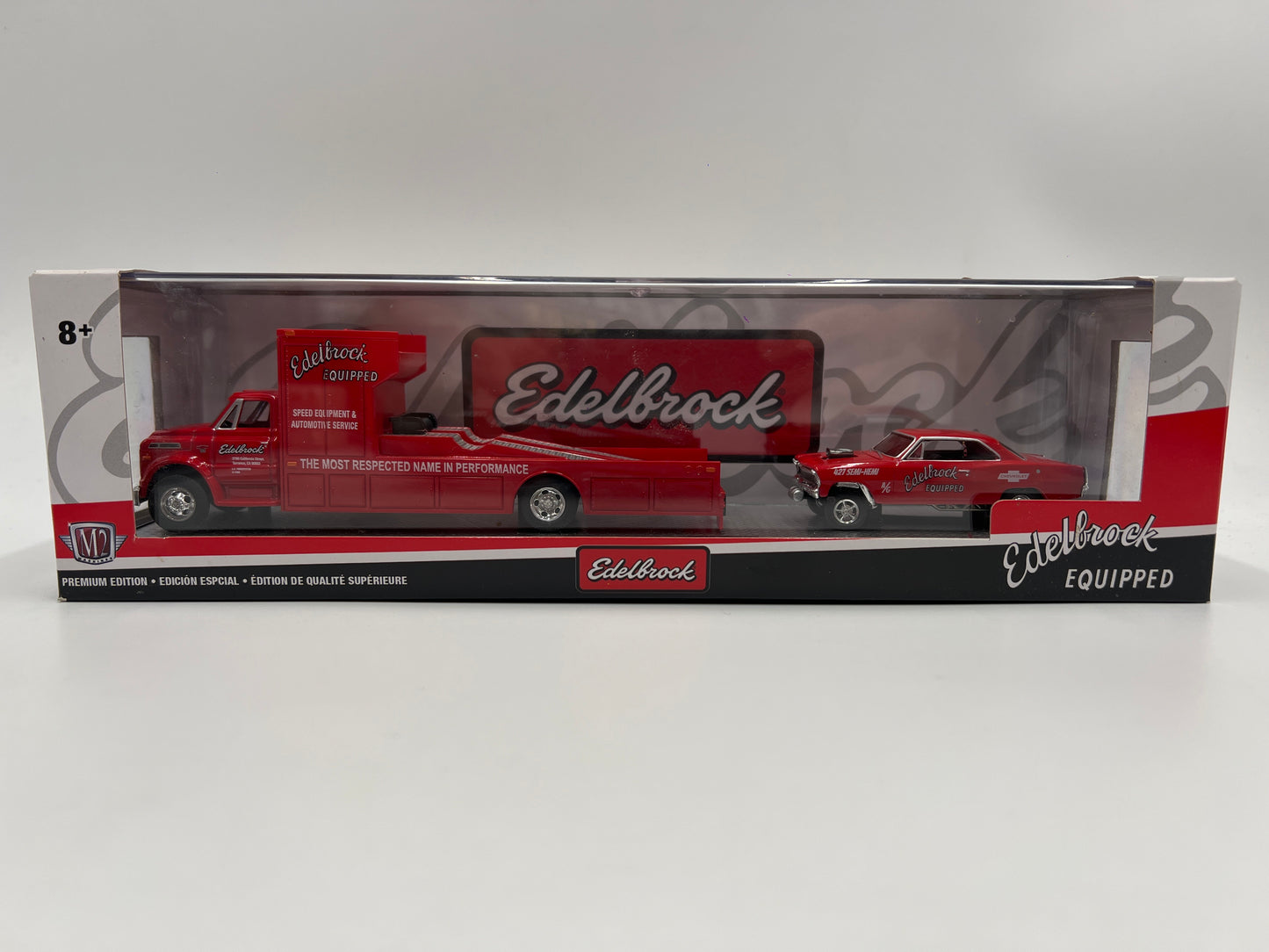 M2 Machines Auto Haulers Edelbrock 1967 Chevrolet C60 Truck & Nova Gasser R39