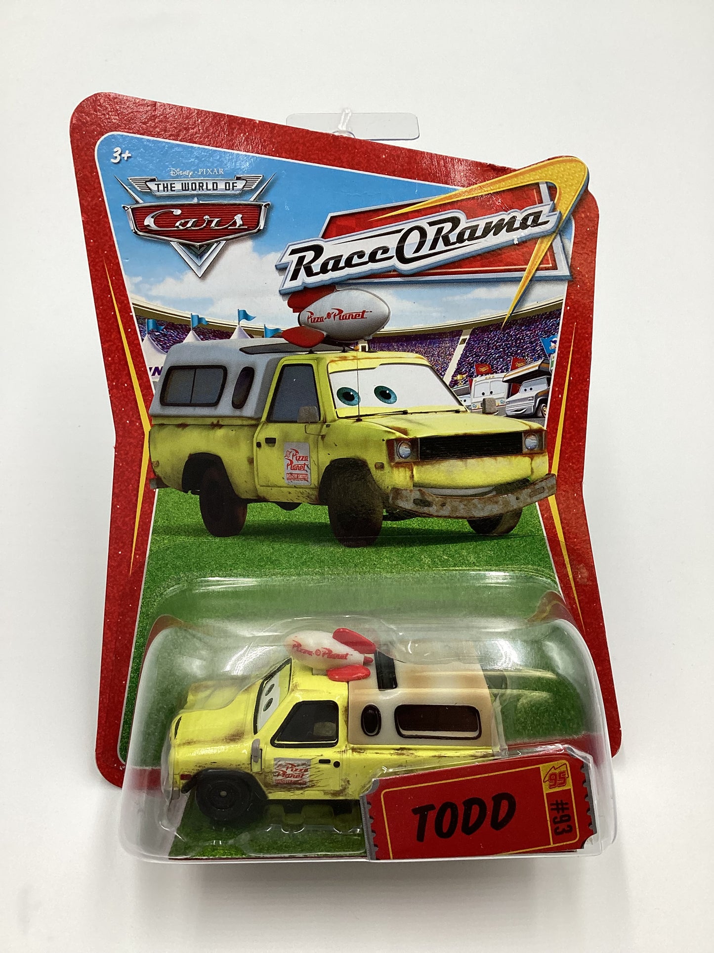 Disney Pixar The World Of Cars Race O Rama Todd Yellow #93 137A