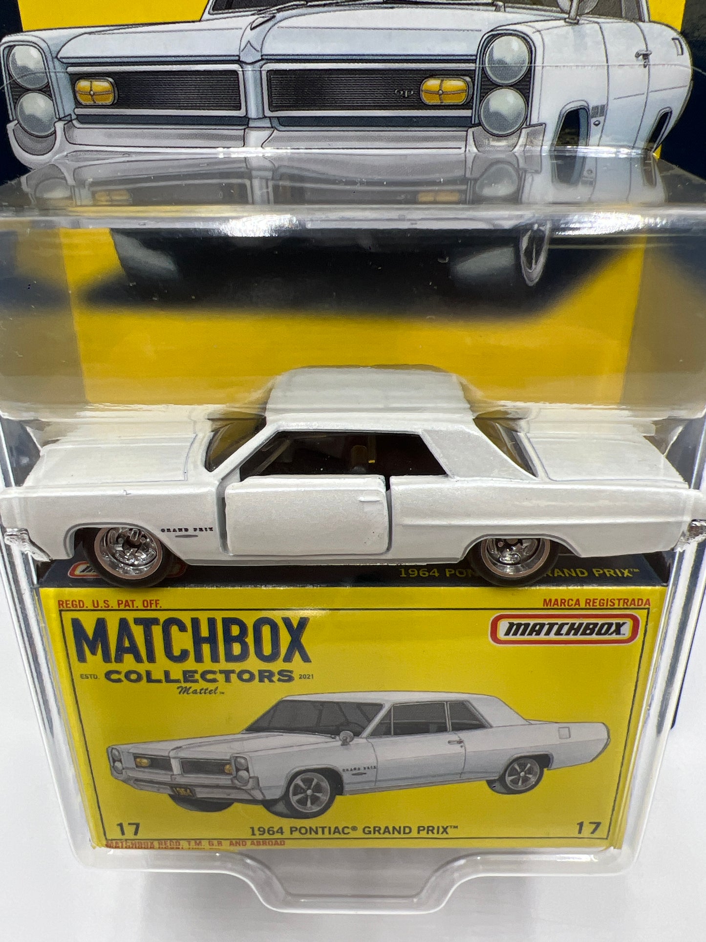 2021 Matchbox Collectors #17 1964 Pontiac Grand Prix White 171B