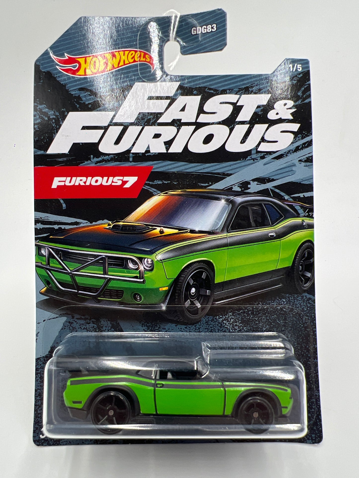 Hot Wheels Fast and Furious #1 Dodge Challenger Drift Car Green/Black