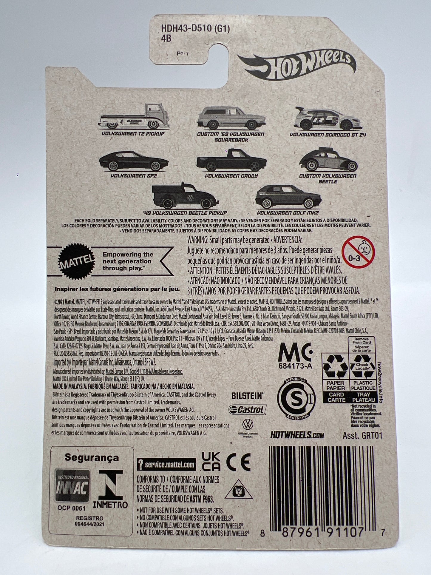 Hot Wheels Volkswagen Series #4 Volkswagen SP2 Dark Green 158J