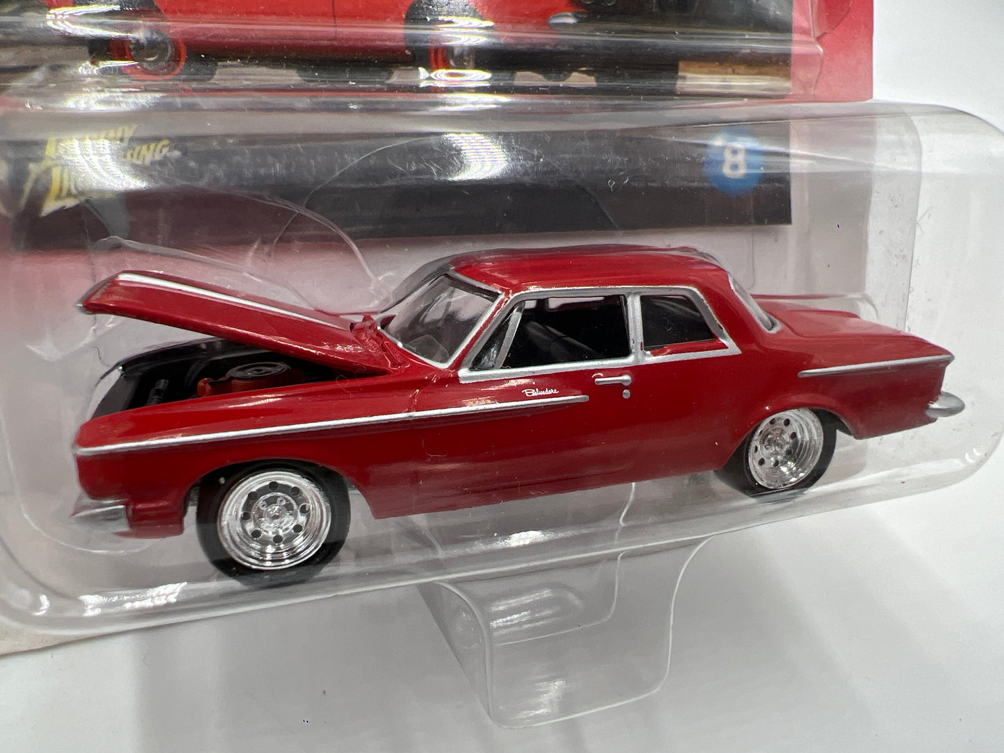 Johnny Lightning Muscle Cars USA #8 1962 Plymouth Belvedere Red 219A