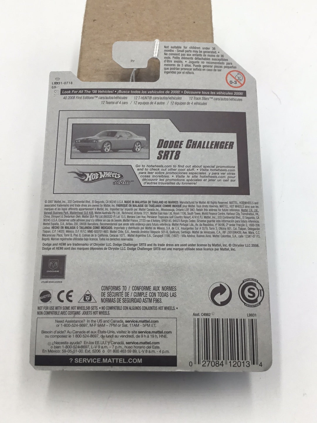 2008 Hot Wheels new models #16 Dodge Challenger srt8 Green R4