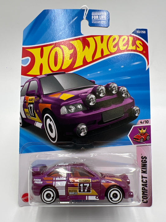 2025 Hot Wheels L Case Compact Kings #113 Ford Escort Purple 32B