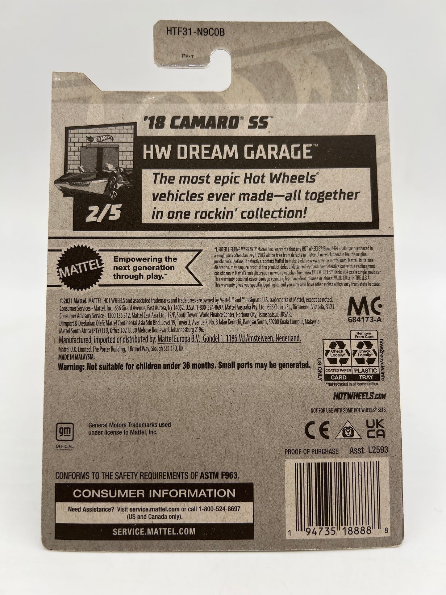 2024 Hot Wheels Super Treasure Hunt #32 18 Camaro SS Black W/Protector