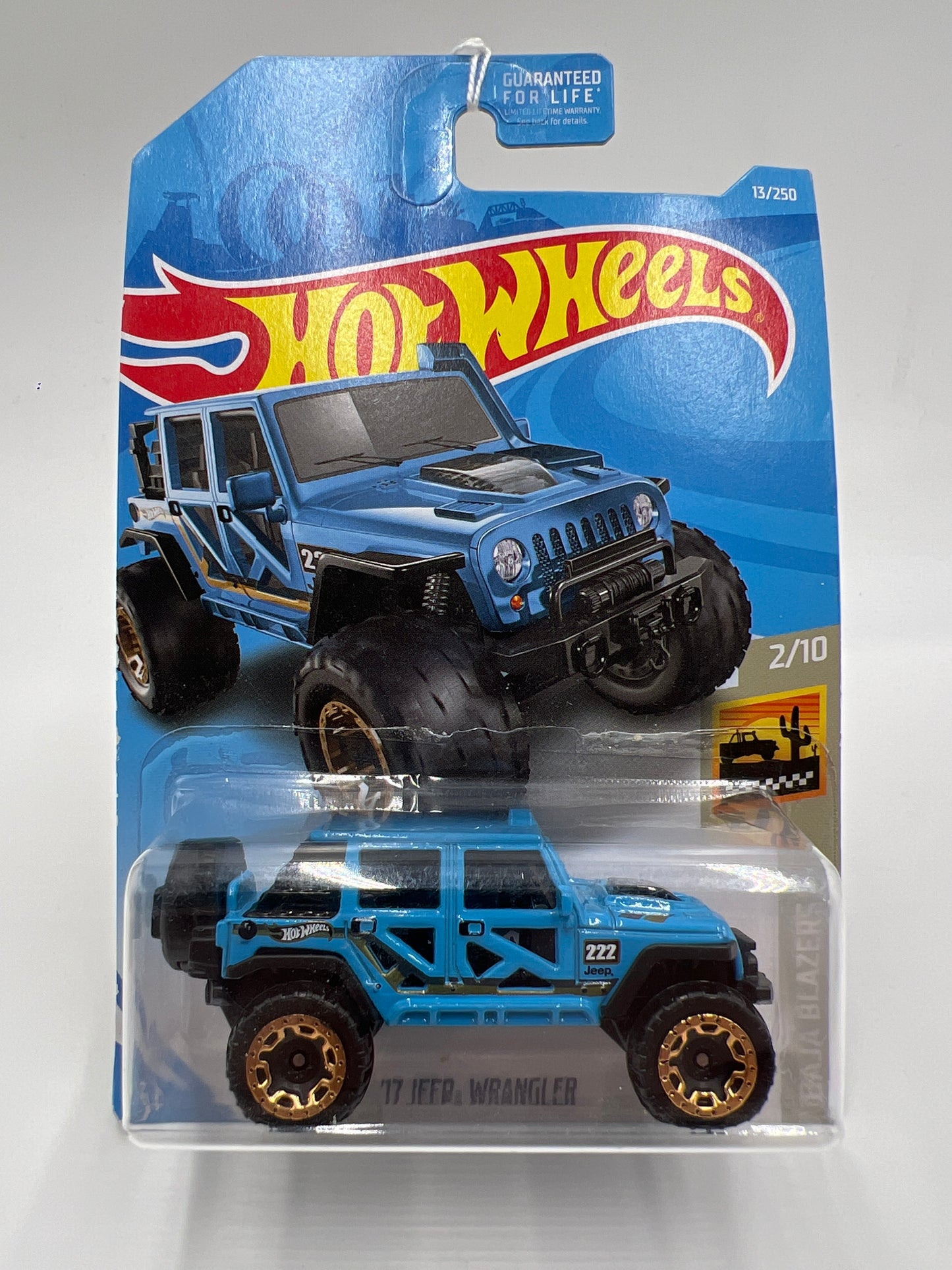 2019 Hot Wheels Baja Blazers #13 17 Jeep Wrangler Blue 41B