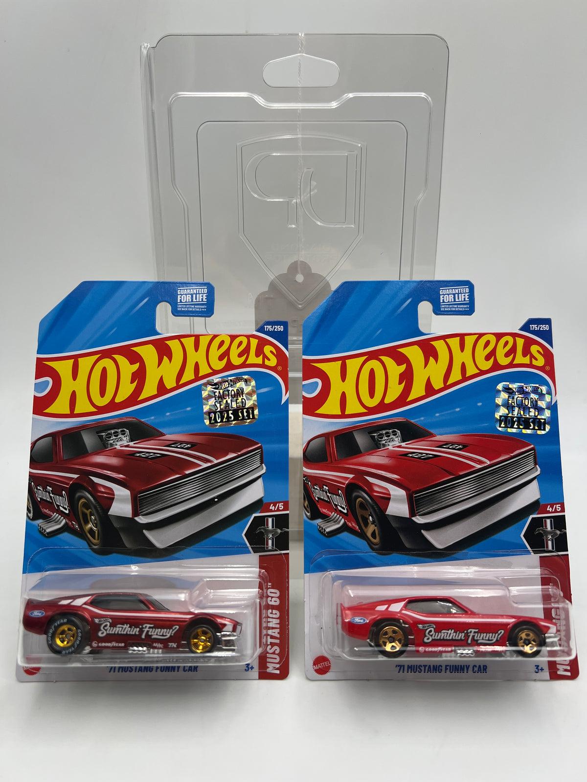 2025 Hot Wheels Factory Sealed Super Treasure Hunt & Mainline #175 71 Mustang Funny Car Red W/Protector